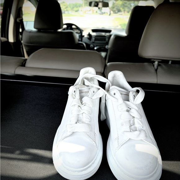 Women's White and Black Sneakers - Picture 2 of 3